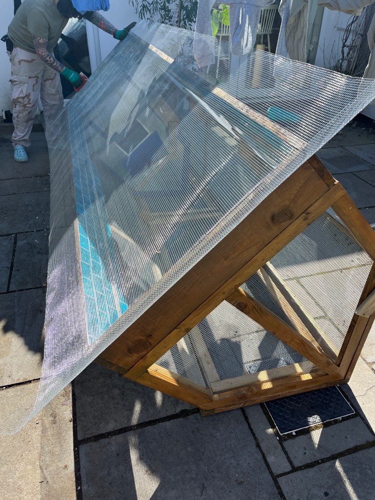 rodent proofing the bottom of the enclosure.